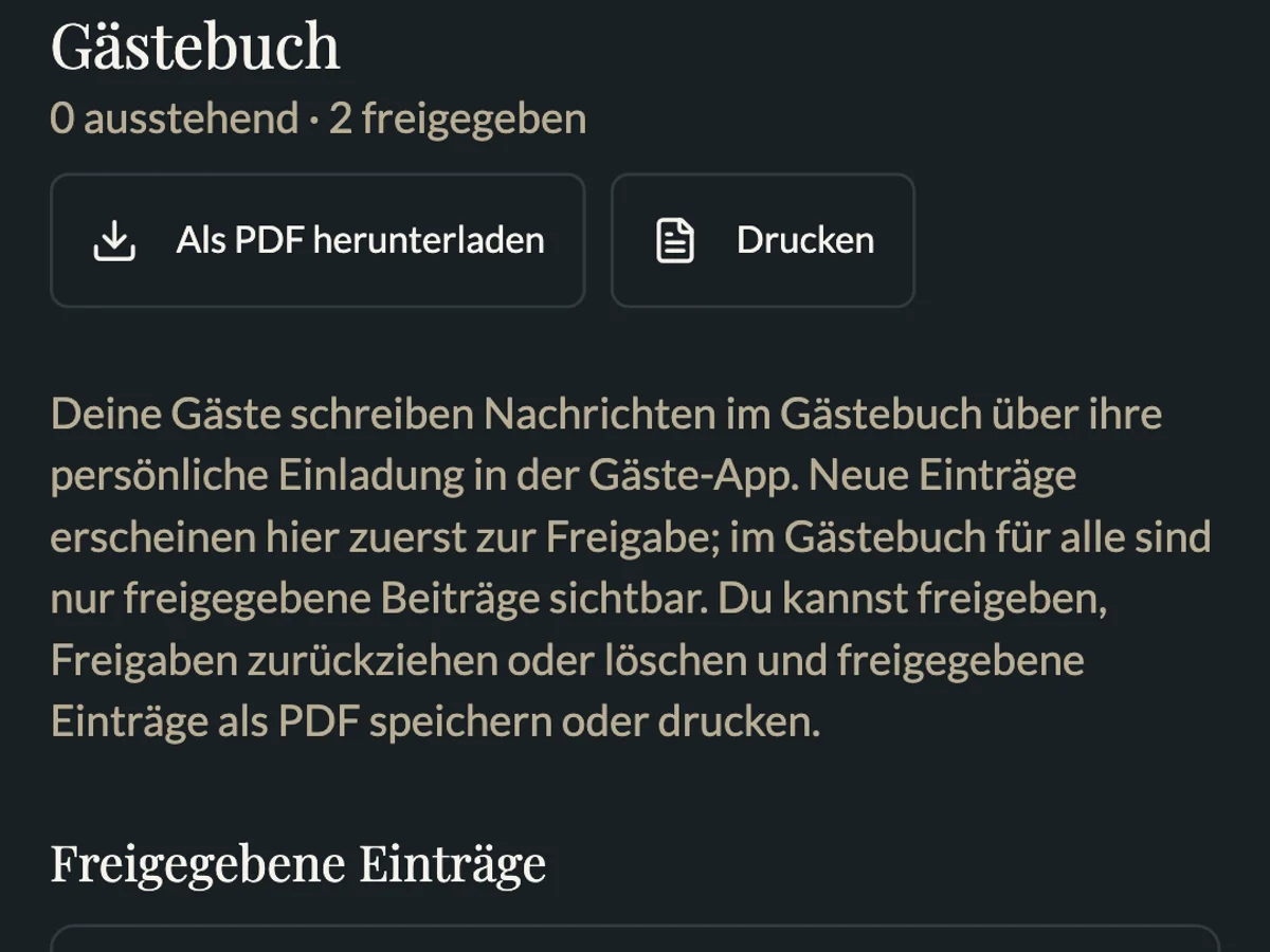 Gästebuch (Admin)